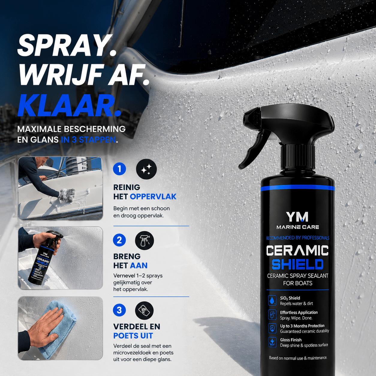 Ceramic Shield boot onderhoud en bescherming - YM Marine Care
