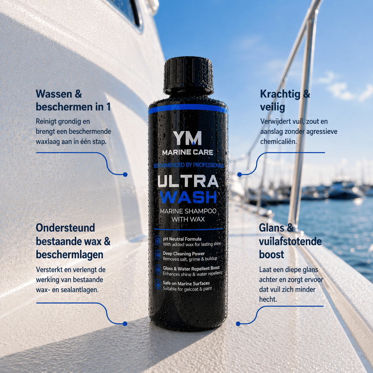 Ultra Wash & Wax boot onderhoud en bescherming - YM Marine Care